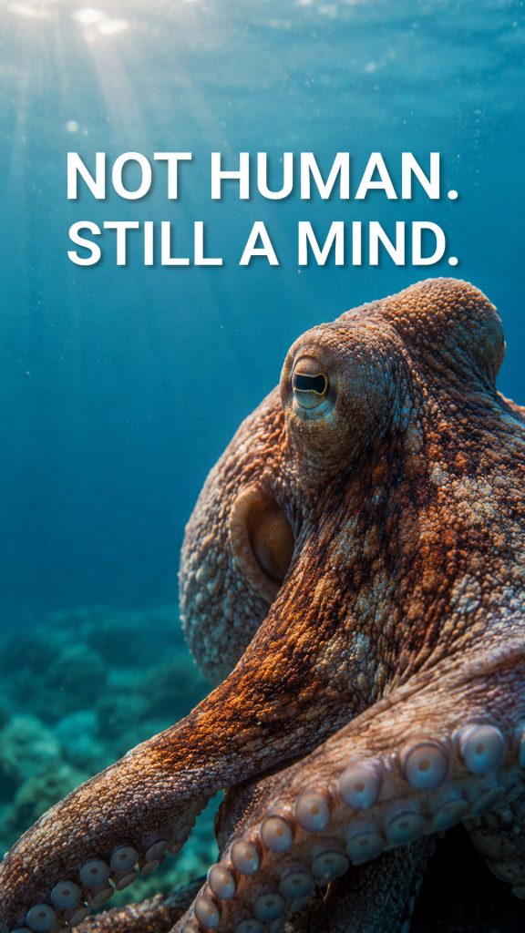 An octopus in the ocean